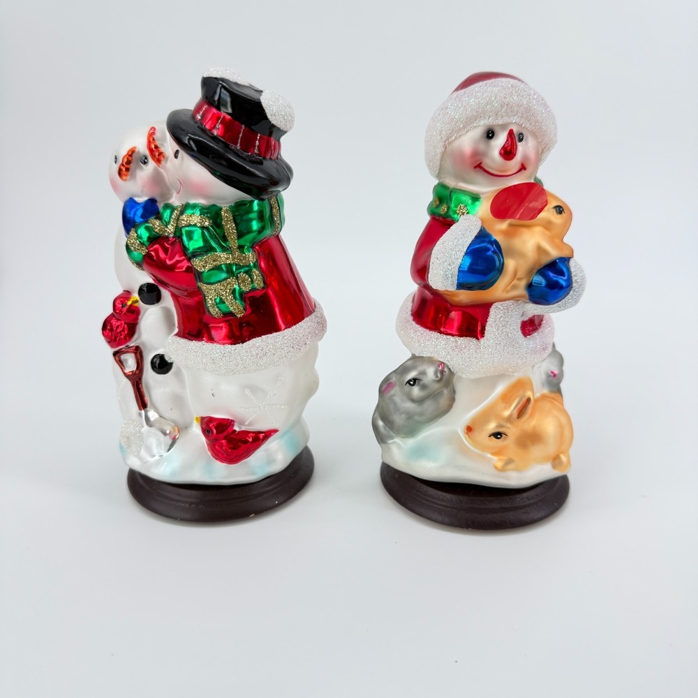 Vintage Ornaments Thomas Pacconi 30th Anniversary Snowmen 2 Piece Set 6" x 3"